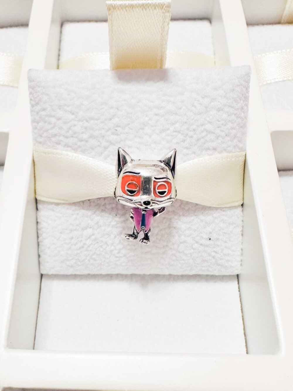925 Sterling Silver Nick Fox Zootopia Charm Bead Fits Pandora Bracelets